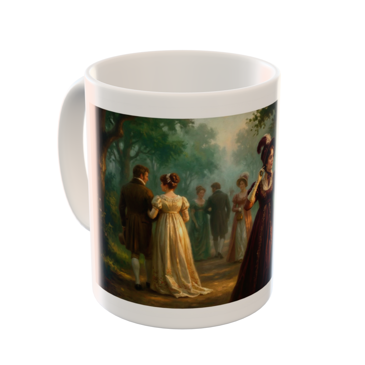 Regency Hyde Park Promenade Custom Mug | Bridgerton Art