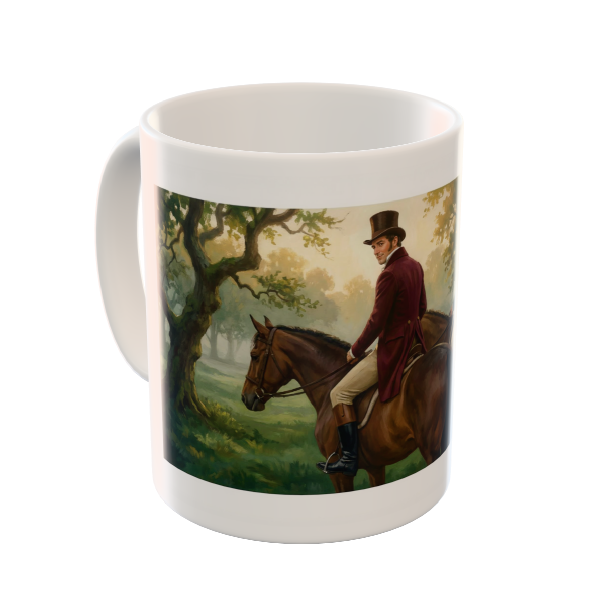 Regency Gentlemen's Hyde Park Ride Custom Ceramic Art