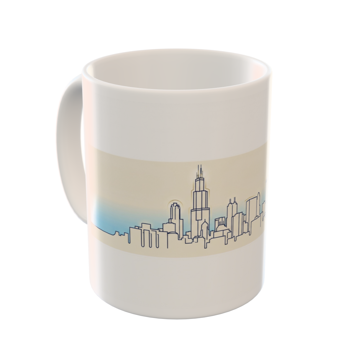 Chicago Skyline Silhouette Custom Ceramic Mug - Willis Tower